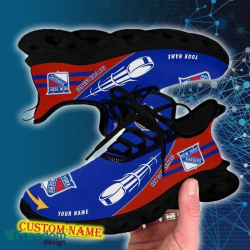 New York Rangers Sports Shoes Custom Name Fans Gift Max Soul Sneakers New Ideas - New York Rangers Chunky Sneakers Personalized_8