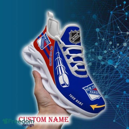 New York Rangers Sports Shoes Custom Name Fans Gift Max Soul Sneakers New Ideas - New York Rangers Chunky Sneakers Personalized_1