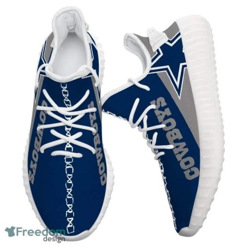 NFL Dallas Cowboys Dark Blue Grey Yeezy Shoes Full Print Gift Sneakers - NFL Dallas Cowboys Dark Blue Grey Yeezy Shoes _2