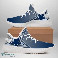 NFL Dallas Cowboys Light Blue Triple Logo Yeezy Shoes Full Print Gift Sneakers - NFL Dallas Cowboys Light Blue Triple Logo Yeezy Shoes _3