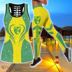 Norwich City Combo Hollow Tanktop and Legging Sport Gift For Women