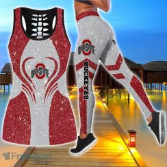 Ohio State Buckeyes Combo Hollow Tanktop and Legging Sport Gift For Women