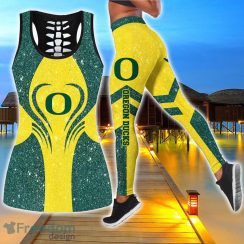 Oregon Ducks Combo Hollow Tanktop and Legging Sport Gift For Women