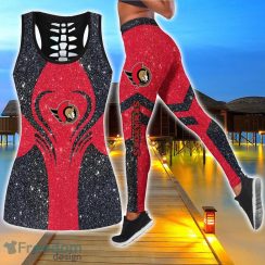 Ottawa Senators Combo Hollow Tanktop and Legging Sport Gift For Women