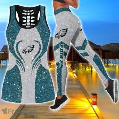 Philadelphia Eagles Combo Hollow Tanktop and Legging Sport Gift For Women
