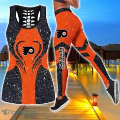 Philadelphia Flyers Combo Hollow Tanktop and Legging Sport Gift For Women