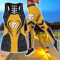 Pittsburgh Steelers Combo Hollow Tanktop and Legging Sport Gift For Women