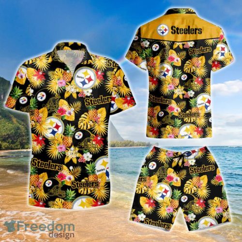 Pittsburgh Steelers Football Team Summer Vacation Hawaiian Shirt And Short Product Photo 1