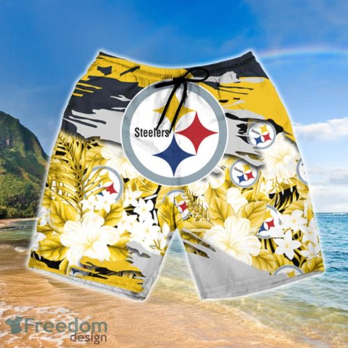 Pittsburgh Steelers Hawaiian Shirt And Short For Fans Product Photo 3