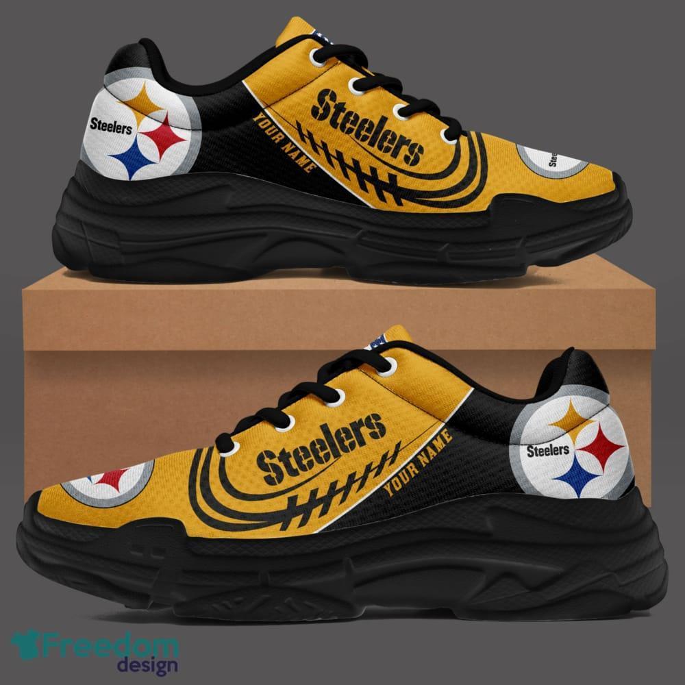 Pittsburgh Steelers NFLCustom Name Sneakers For Men And Women Fans Gift Sneakers Shoes image Pittsburgh Steelers NFLCustom Name Sneakers For Men And Women Fans Gift Sneakers Shoes - Pittsburgh Steelers NFL Custom Name Sneakers Shoes_3