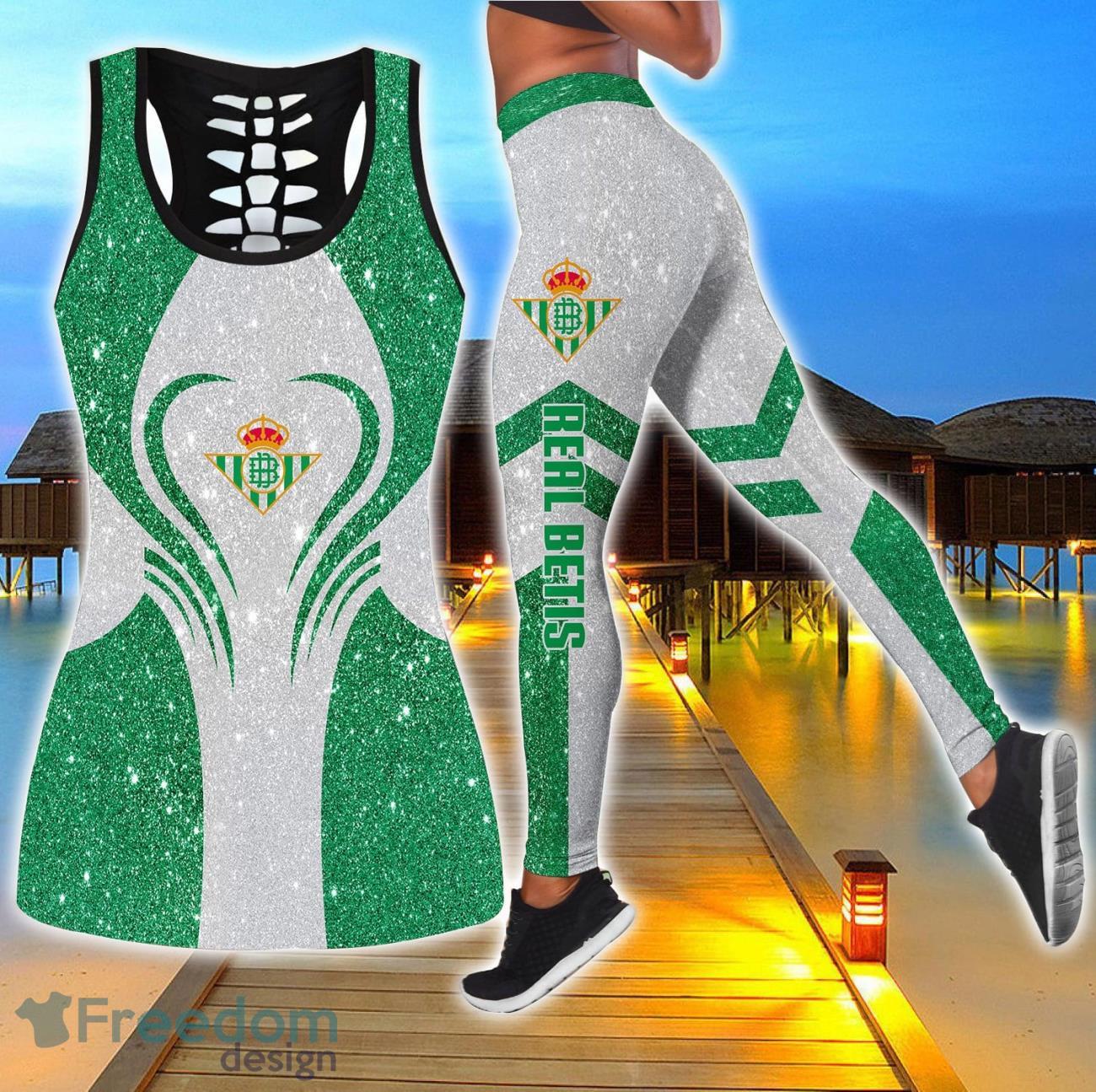 Real Betis Combo Hollow Tanktop and Legging Sport Gift For Women image Real Betis Combo Hollow Tanktop and Legging Sport Gift For Women Product Photo 1