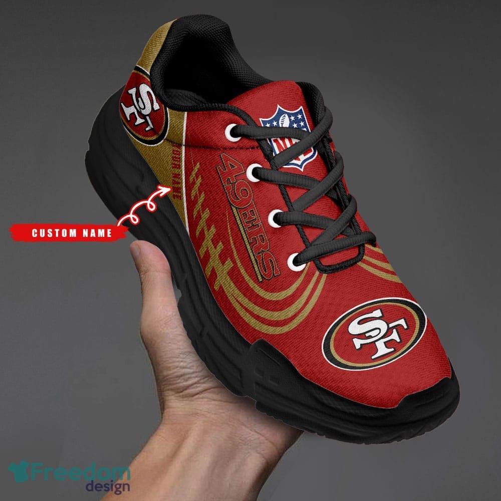 San Francisco 49ers NFLCustom Name Sneakers For Men And Women Fans Gift Sneakers Shoes image San Francisco 49ers NFLCustom Name Sneakers For Men And Women Fans Gift Sneakers Shoes - San Francisco 49ers NFL Custom Name Sneakers Shoes_2