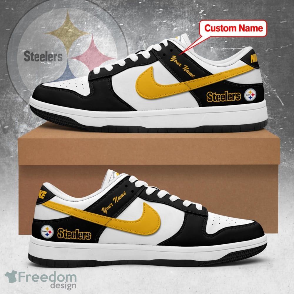 Steeler Low Top Shoes Custom Name For Fans Gift Sneakers image Steeler Low Top Shoes Custom Name For Fans Gift Sneakers - Steeler Low Top Shoes Custom Name For Fans Gift Sneakers
