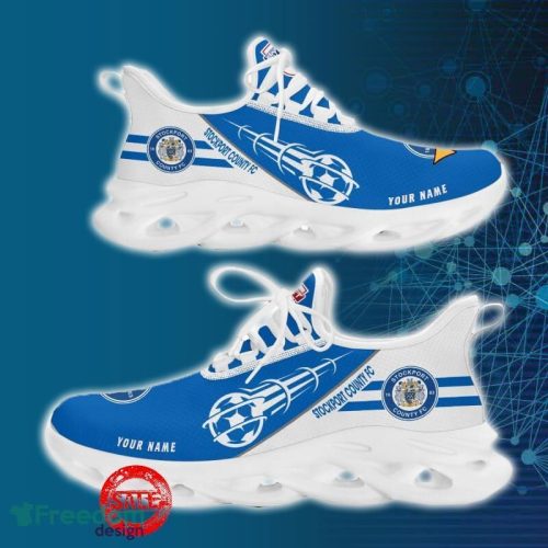 Stockport County FC Sports Shoes Custom Name Fans Gift Max Soul Sneakers New Ideas - Stockport County FC Chunky Sneakers Personalized_4