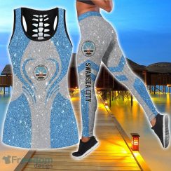 Swansea City Combo Hollow Tanktop and Legging Sport Gift For Women
