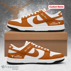 Texas Longhorns Low Top Shoes Custom Name For Fans Gift Sneakers