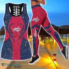 Washington Capitals Combo Hollow Tanktop and Legging Sport Gift For Women