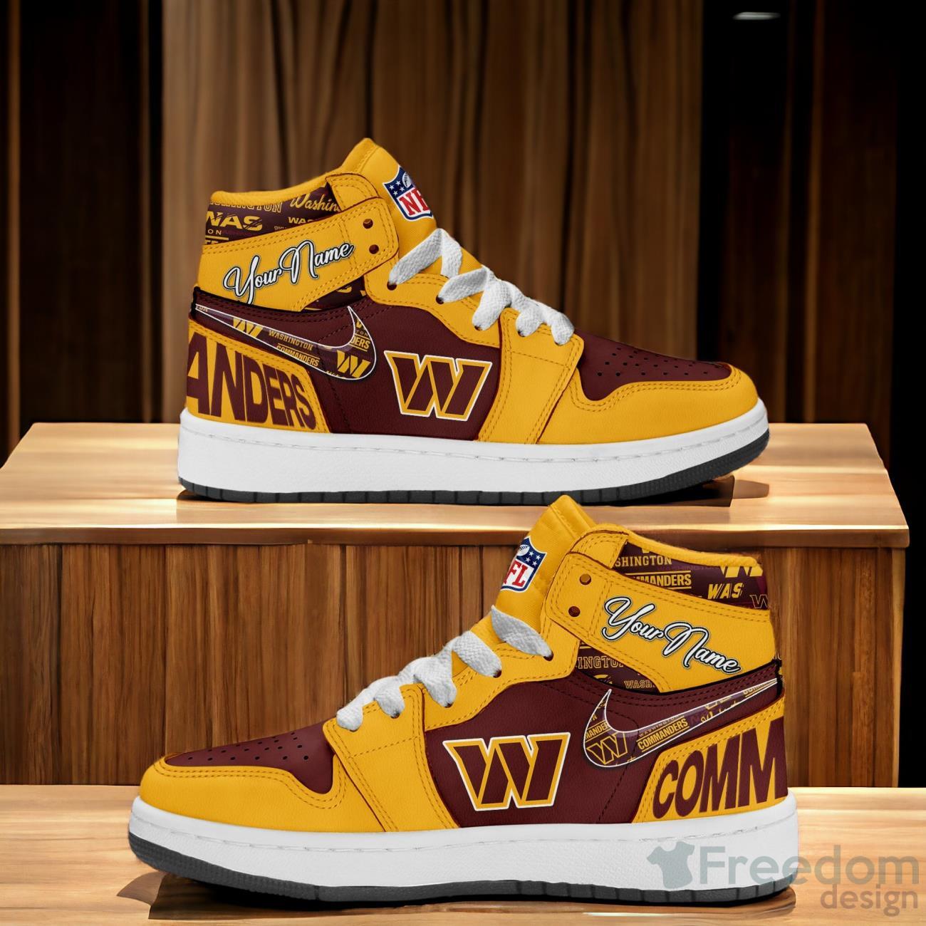 Washington Commanders Air Jordan Hightop Sneaker Custom Name For Fans image Washington Commanders Air Jordan Hightop Sneaker Custom Name For Fans Product Photo 1