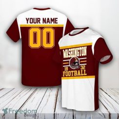Washington Commanders All Over Printed Custom Name And Number Nfl 3D T Shirts For Cool Fans