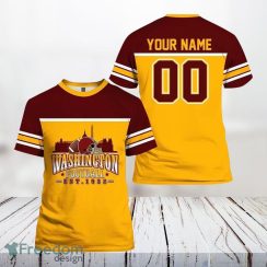 Washington Commanders Nfl 3D All Over Printed T Shirts Custom Name And Number Shirts For Awesome Fans