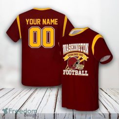 Washington Commanders Nfl 3D All Over Printed T Shirts Custom Name And Number Shirts For Cool Fans