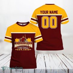 Washington Commanders Nfl 3D All Over Printed T Shirts Custom Name And Number Shirts For Hot Fans