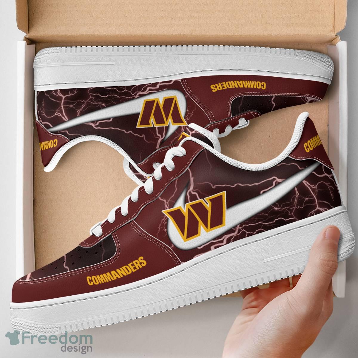 Washington Commanders Thunder Lightning Air Force 1 Shoes Limited Edition For Fans Gift image Washington Commanders Thunder Lightning Air Force 1 Shoes Limited Edition For Fans Gift - Washington Commanders Thunder Lightning AF Shoes Limited Edition_2