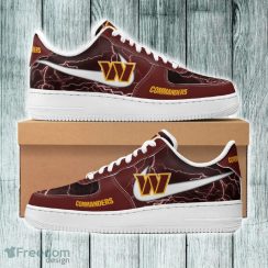 Washington Commanders Thunder Lightning Air Force 1 Shoes Limited Edition For Fans Gift Washington Commanders Thunder Lightning Air Force 1 Shoes Limited Edition For Fans Gift