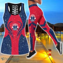 Washington Wizards Combo Hollow Tanktop and Legging Sport Gift For Women
