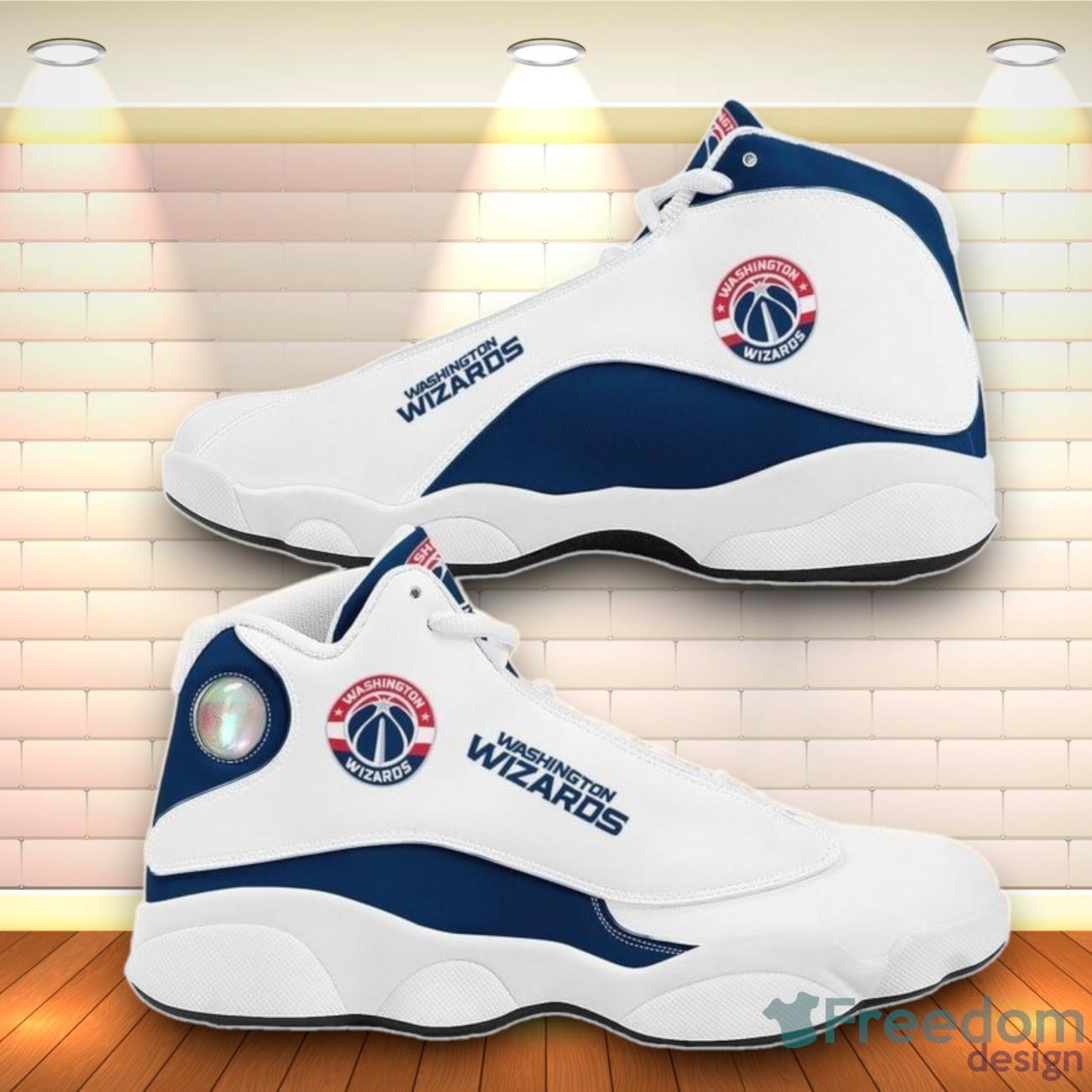 Washington Wizards Nba Football Team Air Jordan 13 Sneaker Shoes image Washington Wizards Nba Football Team Air Jordan 13 Sneaker Shoes Product Photo 1