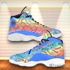 Weed Cannabis Color Pattern Air Jordan 13 Sneaker Shoes
