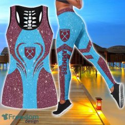 West Ham Combo Hollow Tanktop and Legging Sport Gift For Women