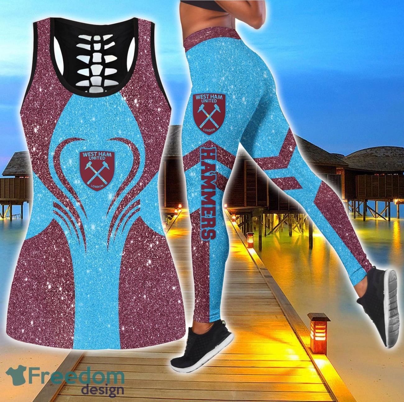 West Ham Combo Hollow Tanktop and Legging Sport Gift For Women image West Ham Combo Hollow Tanktop and Legging Sport Gift For Women Product Photo 1