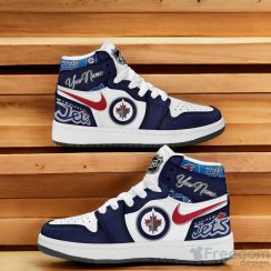 Winnipeg Jets Air Jordan Hightop Sneaker Custom Name For Fans