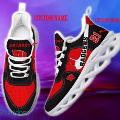 Wisconsin Badgers NFL Clunky Shoes Custom Number And Name Max Soul Sneakers