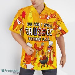 You Cant Spell Sausage Without USA Hawaiian Shirt Summer For Men And Women - You Cant Spell Sausage Without USA Hawaiian Shirt Aloha For Men And Women_2