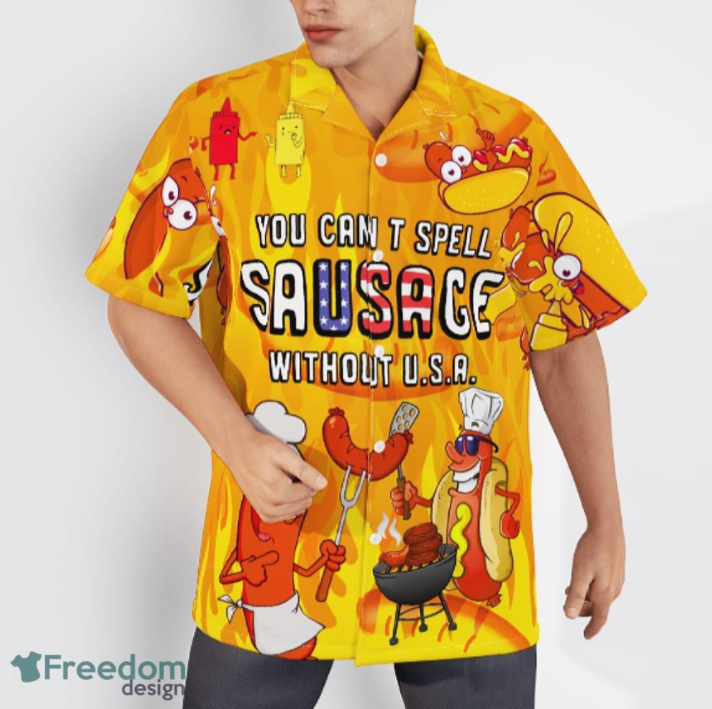 You Cant Spell Sausage Without USA Hawaiian Shirt Summer For Men And Women image You Cant Spell Sausage Without USA Hawaiian Shirt Summer For Men And Women - You Cant Spell Sausage Without USA Hawaiian Shirt Aloha For Men And Women_2