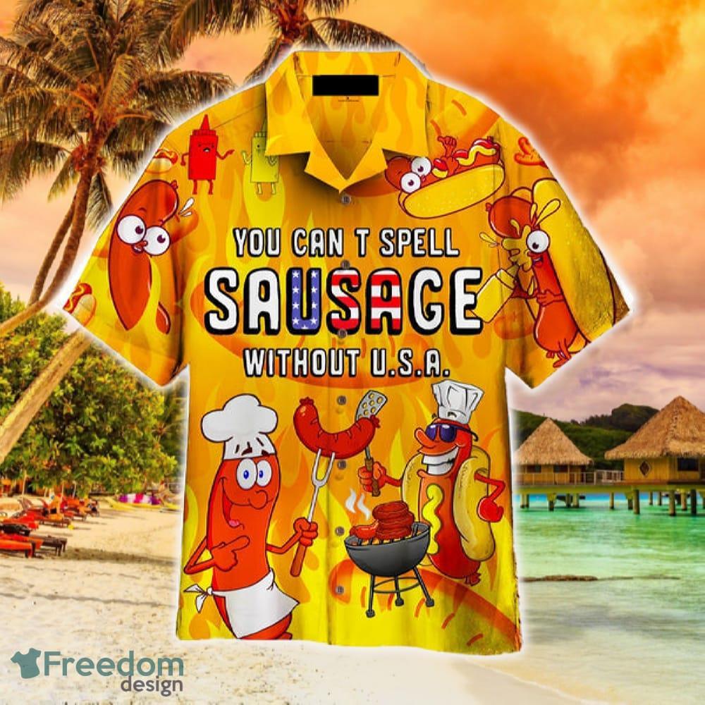 You Cant Spell Sausage Without USA Hawaiian Shirt Summer For Men And Women image You Cant Spell Sausage Without USA Hawaiian Shirt Summer For Men And Women - You Cant Spell Sausage Without USA Hawaiian Shirt Aloha For Men And Women_1