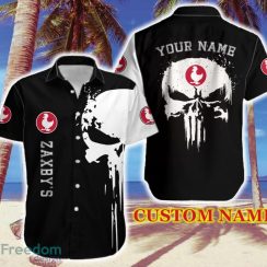 Zaxby’s Signature Logo Brand Hawaiian Shirt Skull Gift Summer Custom Name