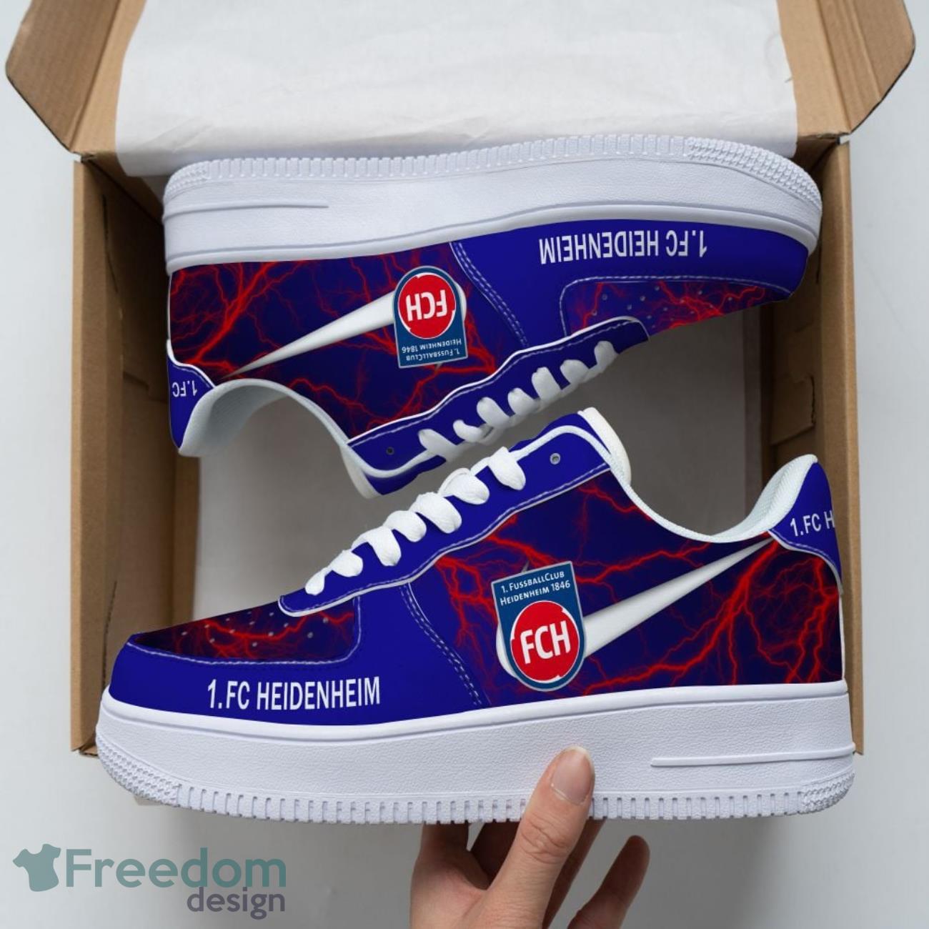 1. FC Heidenheim Air Force Shoes Sneakers For Sport Fans Limited Shoes image 1. FC Heidenheim Air Force Shoes Sneakers For Sport Fans Limited Shoes Product Photo 1
