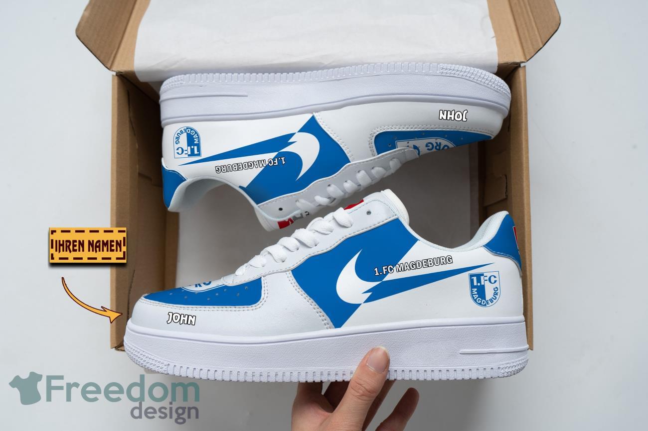 1. FC Magdeburg Air Force Shoes Sneakers Custom Name Shoes image 1. FC Magdeburg Air Force Shoes Sneakers Custom Name Shoes Product Photo 1