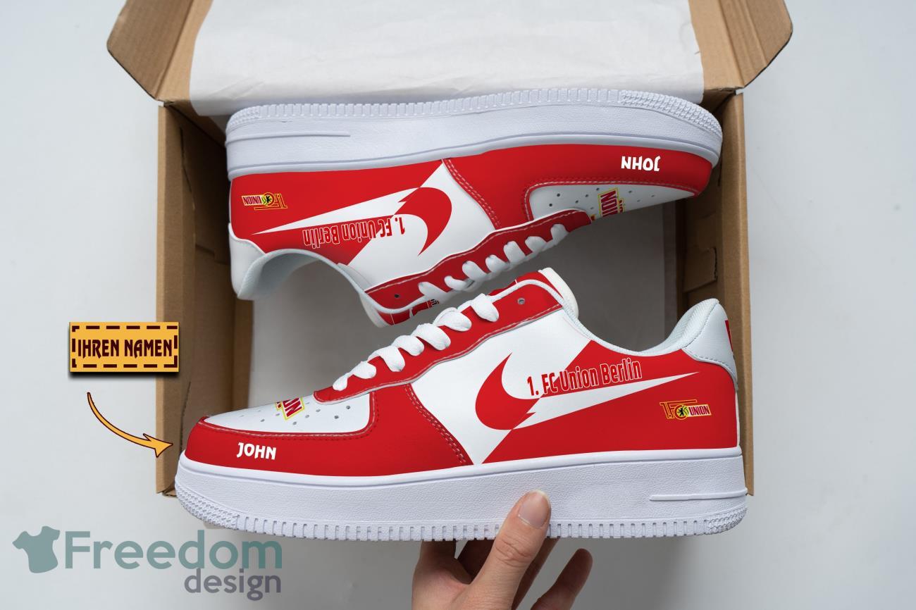 1. FC Union Berlin Air Force Shoes Sneakers Custom Name Shoes image 1. FC Union Berlin Air Force Shoes Sneakers Custom Name Shoes Product Photo 1