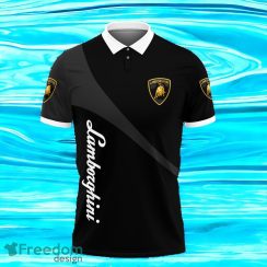 3D Printed Lamboghini Dark Grey Polo Shirt Style Gift For Men And Women