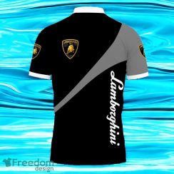 3D Printed Lamboghini Grey Polo Shirt Style Gift For Men And Women Product Photo 2