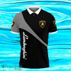 3D Printed Lamboghini Grey Polo Shirt Style Gift For Men And Women