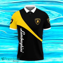 3D Printed Lamboghini Yellow Polo Shirt Style Gift For Men And Women
