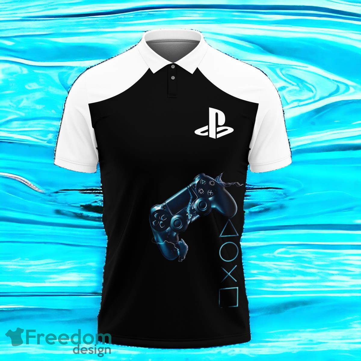 3D Printed Playstation White Sleeve Polo Shirt Style Gift For Men And Women image 3D Printed Playstation White Sleeve Polo Shirt Style Gift For Men And Women Product Photo 1