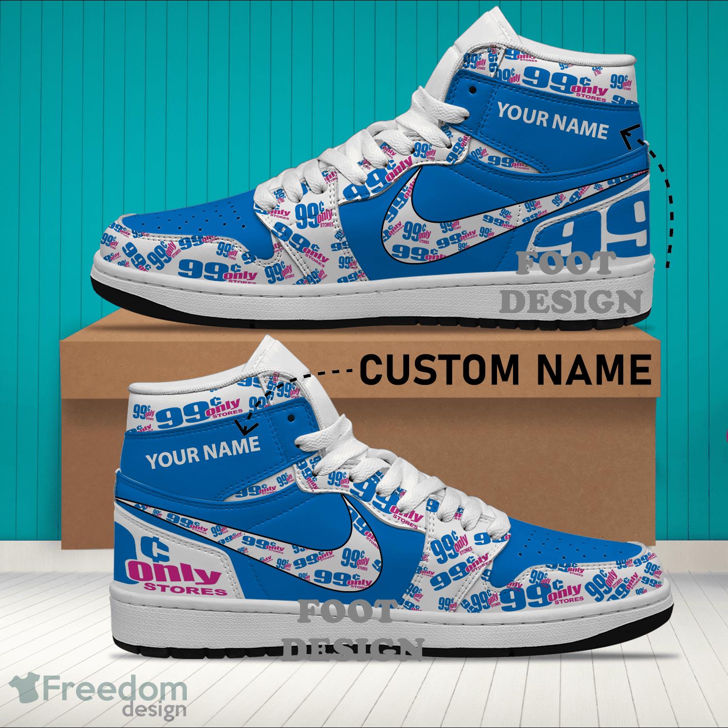 99 Cents Only Stores Brand Logo Custom Name Air Jordan Hightop Shoes For Sneakers Fans image 99 Cents Only Stores Brand Logo Custom Name Air Jordan Hightop Shoes For Sneakers Fans - 99 cents only stores Logo Personalized Air Jordan Hightop Shoes Photo 2