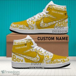 ABinbev Brand Logo Custom Name Air Jordan Hightop Shoes For Sneakers Fans - ABinbev Logo Personalized Air Jordan Hightop Shoes Photo 2