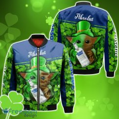 Absolut Vodka Baby Yoda St Patrick’s Day Bomber 3D For Men Women